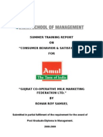 Summer Training Report ON "Consumer Behavior & Satisfaction" FOR