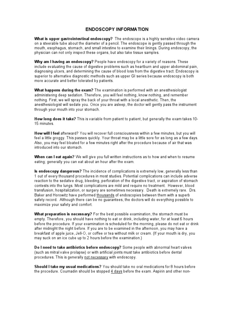 A Comprehensive Guide to Upper Gastrointestinal Endoscopy Preparation