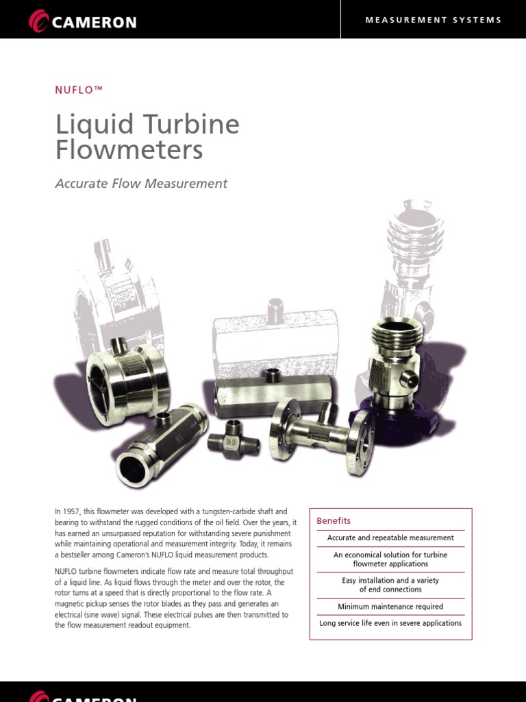 Turbine Meter Nuflo (2) Flow Measurement Turbine