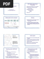 MATLAB Audio Processing Ho