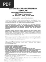 Susunan Acara Perpisahan Sekolah