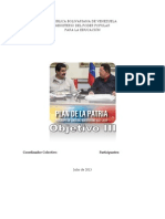 Plan de La Patria 2013 III y IV