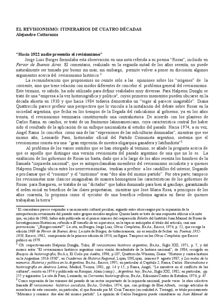 Itinerarios del Revisionismo Histórico | PDF | Historiografía ...