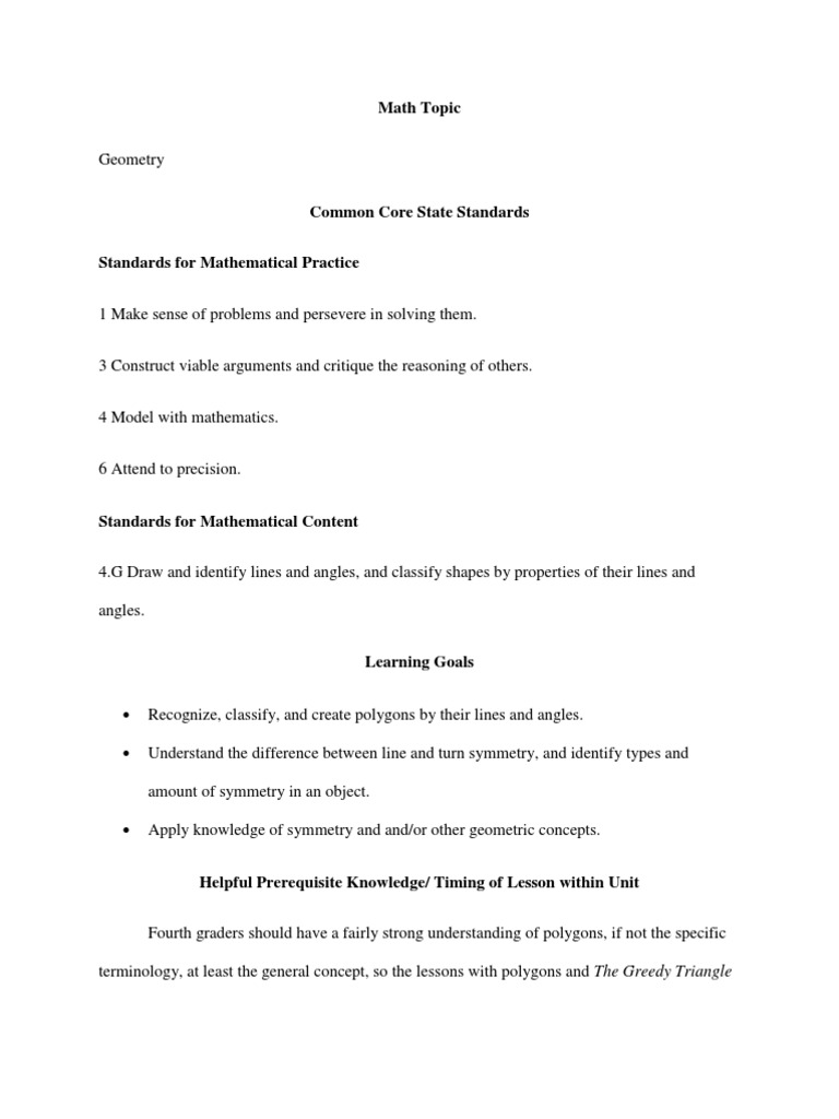 Geometry Lesson Part Revised | PDF | Triangle | Shape