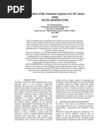 Evaluation of The Transient Response of A DC Motor