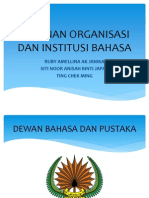 Peranan Organisasi Dan Institusi Bahasa