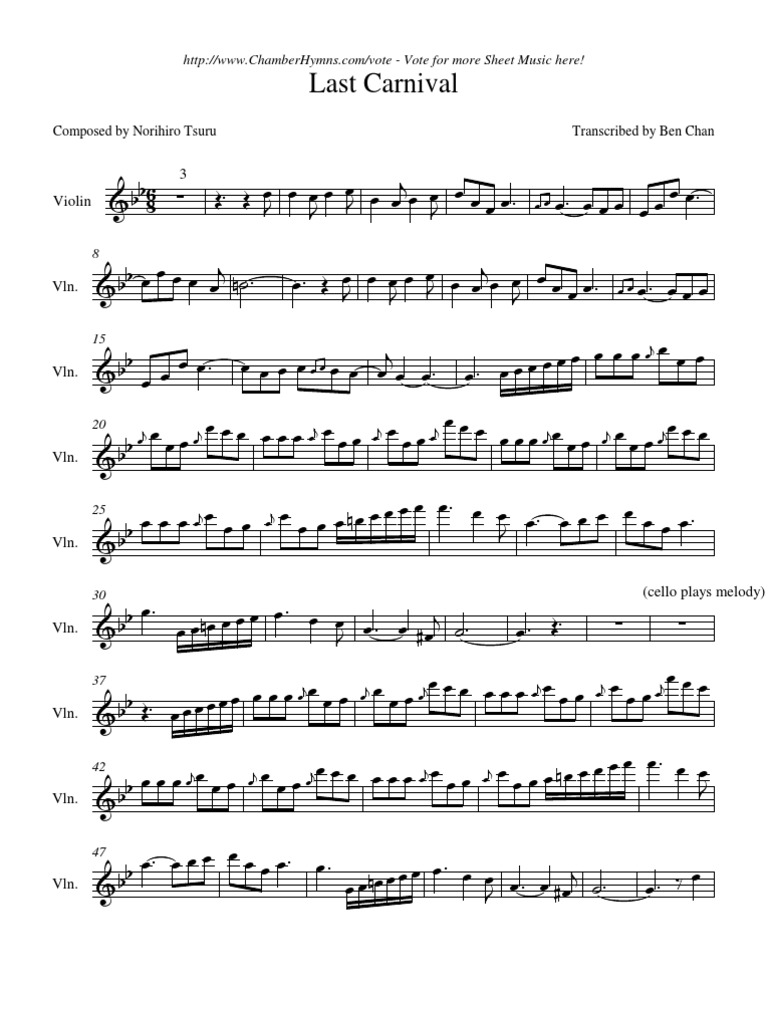 Last Carnival Classical Music Performing Arts