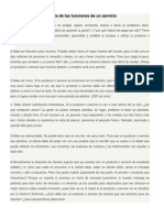 Análisis de las funciones de un servicio