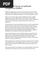 Download National Integration Essay by Balaji Chittibabu SN156314862 doc pdf