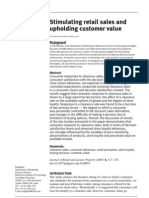 Stimulating Retail Sales and Upholding Customer Value: Rajagopal