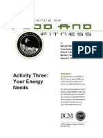 Activity Three: Your Energy Needs