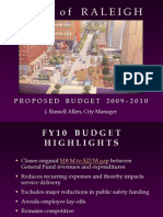 City of Raleigh: Proposed Budget 2009-2010