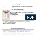 An Augmented Model of Customer Loyalty for Organizational Purchasing of Financial Services