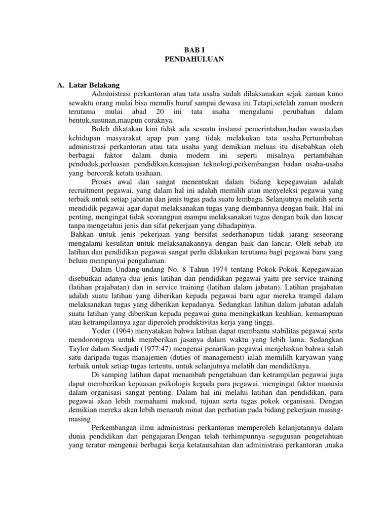 Makalah Administrasi Perkantoran