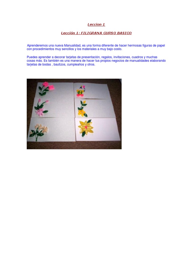Curso Básico de Filigrana en Papel | PDF | Papel | Artes (general)