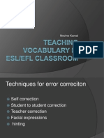 Teaching Vocabulary in ESL