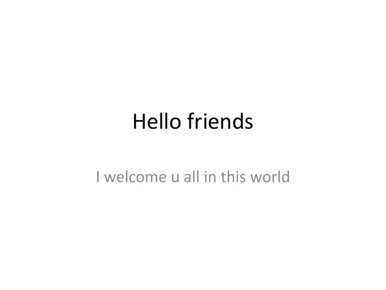 Hello Friends | PDF | Home & Garden | Science & Mathematics