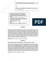 Aspectos Epistemológicos de La Salud Pública.