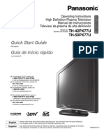 Panasonic Plasma TV TH42PX77U