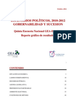 Quinta Encuesta Nacional GEA-IsA 2012 (Septiembre)
