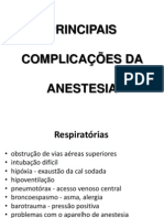 Principais Complicações Da Anestesia