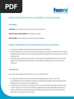 Steel Beam Installation Method Statement | PDF | Welding | Construction