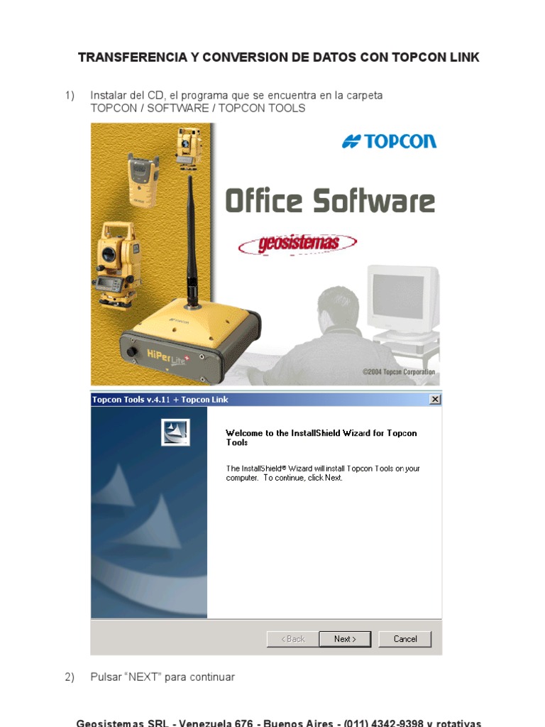 Guía de Uso de Topcon Link | PDF | Hardware de la computadora | Áreas ...