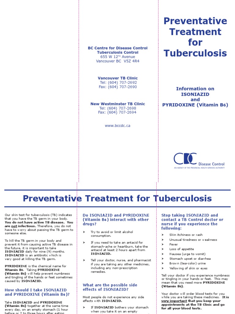 Pyridoxine in TB Treatment Guide | PDF | Tuberculosis | Medicine