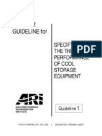 ARI Guideline T - Specifying The Thermal Performance of Cool Storage Eqpt