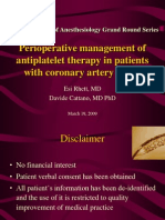 Perioperative Management of Antiplatelet Therapy in Patients With Coronary Artery Stents