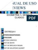 Manual de Uso de Eviews - Entrega 4 - Modelo Clasico Heterocedasticidad