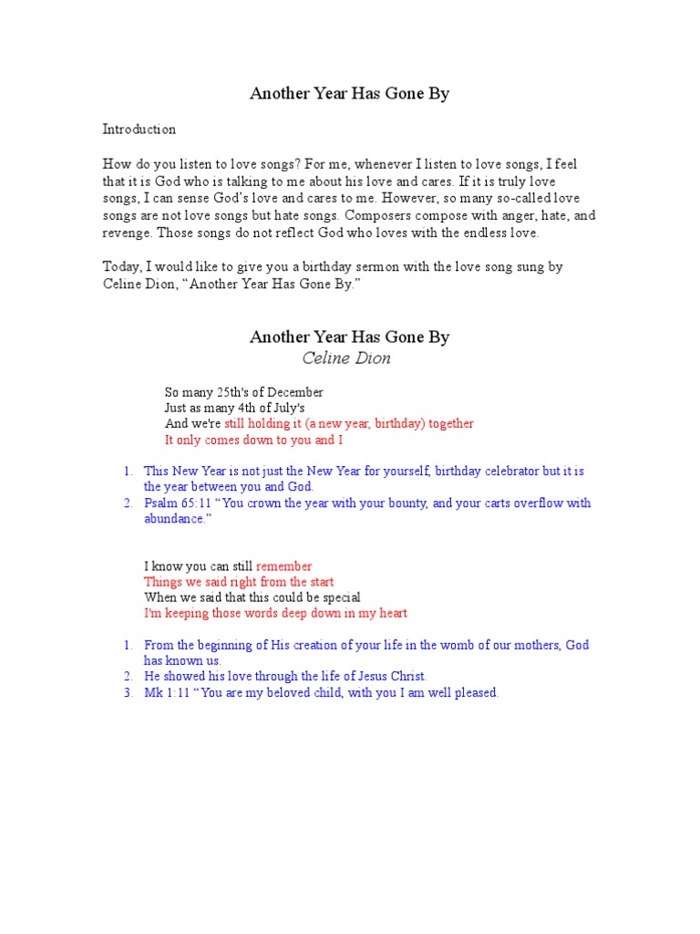 Birthday Sermon Theology Love birthday sermon theology love