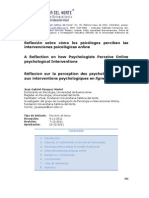 Reflexión sobre cómo los psicólogos perciben las