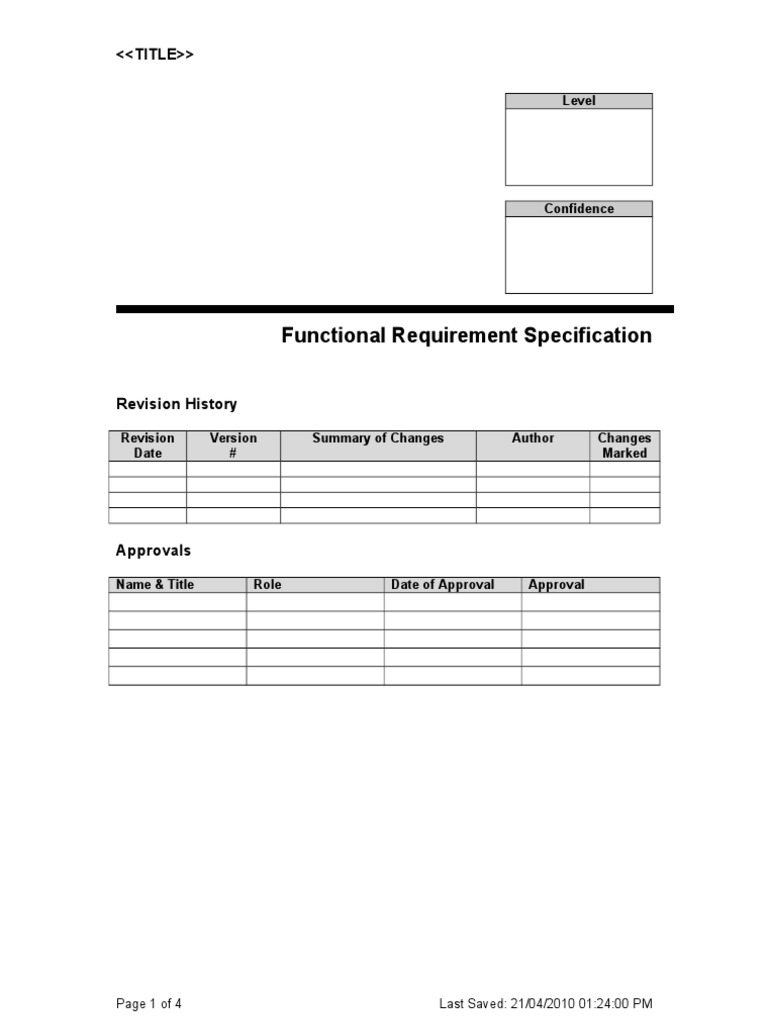 Functional Requirements Matrix Spec | PDF | Specification (Technical ...
