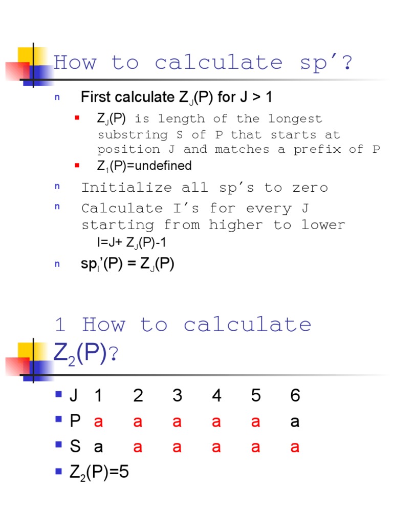 How To Calculate SP'?: First Calculate Z (P) For J 1 | PDF | Formalism ...