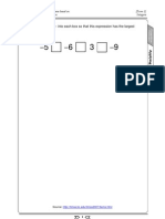 Place Either + or Into Each Box So That This Expression Has The Largest Possible Total