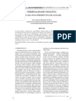 Criminalidade Violenta - Por Uma Nova Perspectiva de Análise