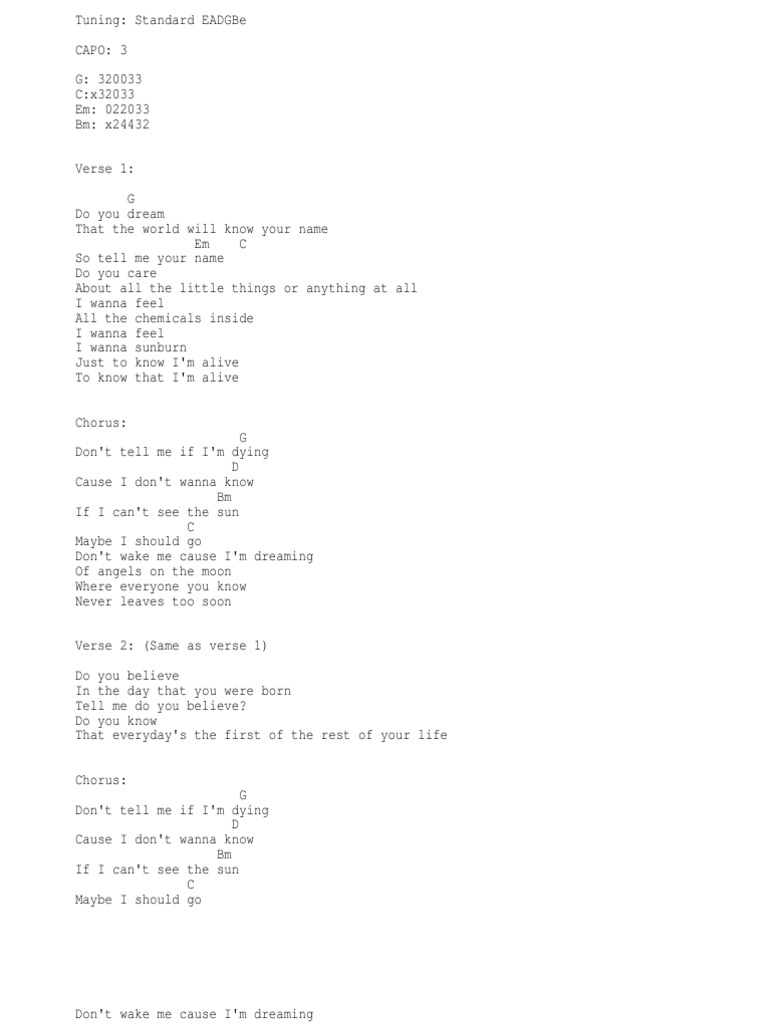 Angels On The Moon Chords by Thriving Ivory PDF Song Structure Songs