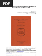 O diálogo na linguística soviética dos anos 1920-1930