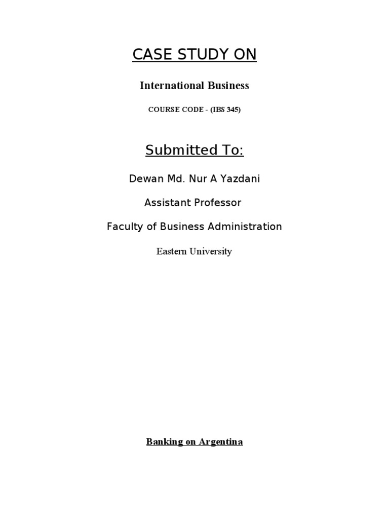 international business case study with solution pdf