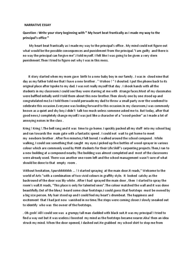 how to right a narrative essay