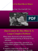 Dust Control in Tunnels