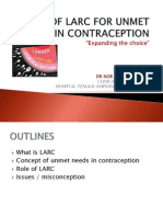 Role of Larc For Unmet Needs in Contraception