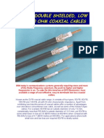Low Loss Coaxial Cables - D-FB SERIES