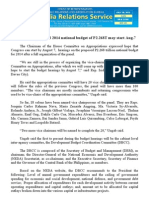 July28.2013 - Chearings On Proposed 2014 National Budget of P2.268T May Start Aug.7