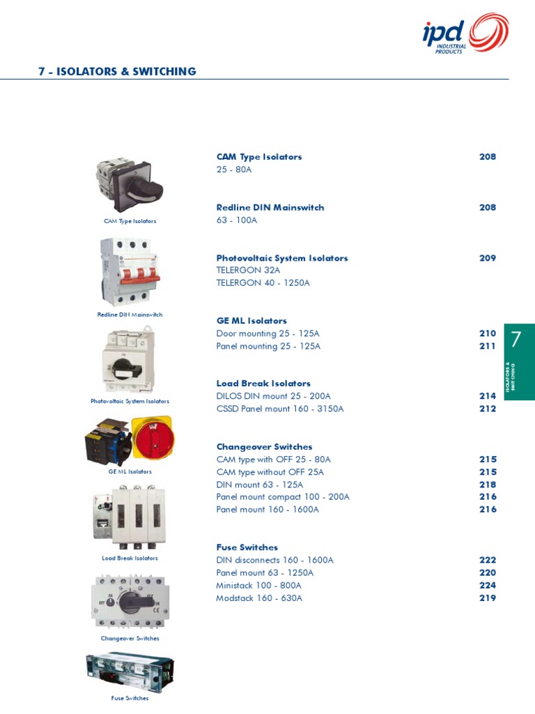 Types of Isolators and Switches Guide | PDF | Ac Power Plugs And ...