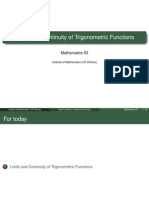 Trigo Functions: Limits and Continuity