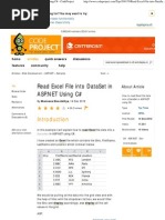 Read Excel File Into DataSet in ASP - Net Using C#