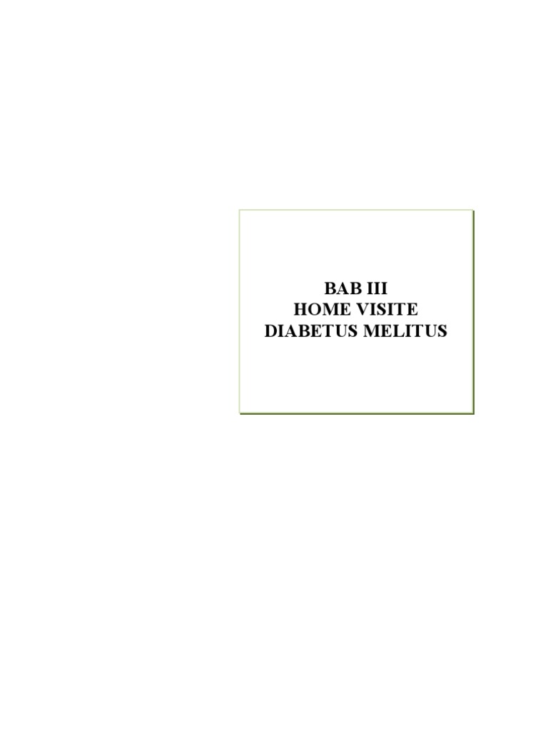 Bab Iii Home Visite Diabetus Melitus | PDF