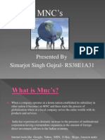 MNC'S: Presented by Simarjot Singh Gujral-RS38E1A31